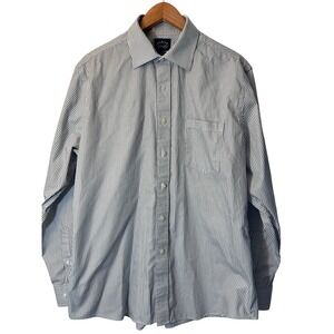 Eagle Shirtmakers Men's Long-Sleeved Slim Fit Dress Shirt 17 34/35 Non‎ Iron
